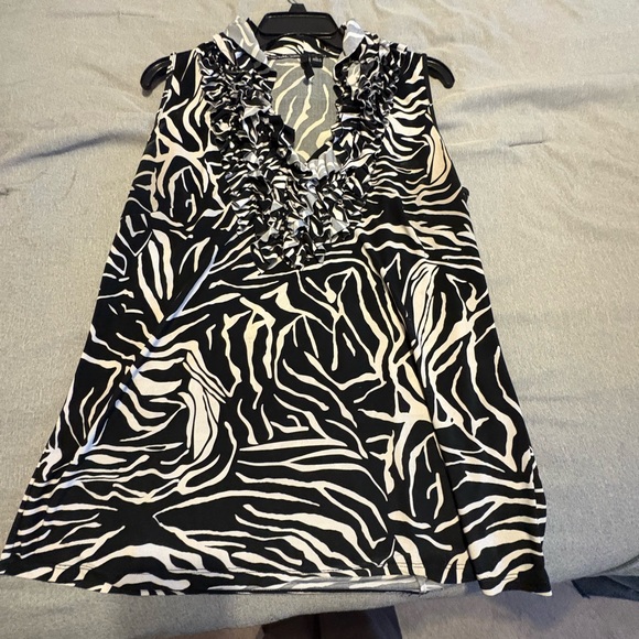 Milano Tops - Milano Black and White Animal Print Mini Dress